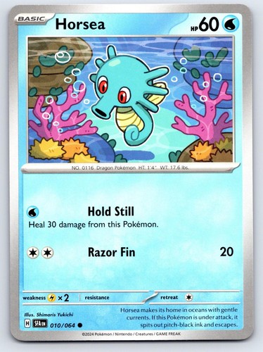 Horsea 010/064 Common Shrouded Fable Pokemon Near Mint
