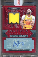 2023-24 Panini Obsidian Anthony Davis Matrix Med Flood Auto Game-Used