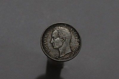     VENEZUELA 1/2 BOLIVAR 1912 SILBER SELTENE SCHARFE DETAILS B84 #K3778