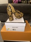 Nine West Yellow Snake Print Bow Block Heel Pumps Women's Size 7.5 — photo 3