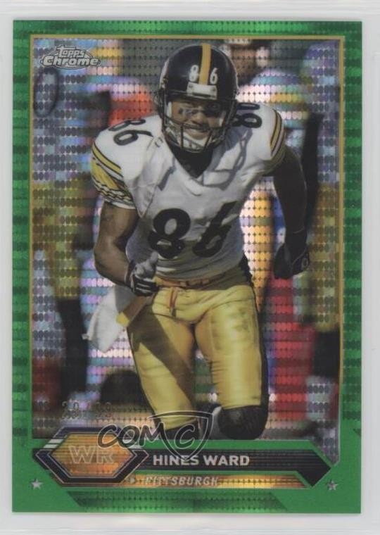 2023 Composite Topps Chrome Green Sonar Refractor 20/99 Hines Ward #8 1n3s