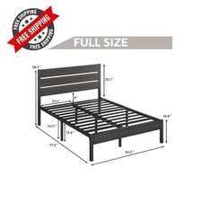 Queen Bed Frame with Headboard and Footboard, with under Bed Storage, All-Metal