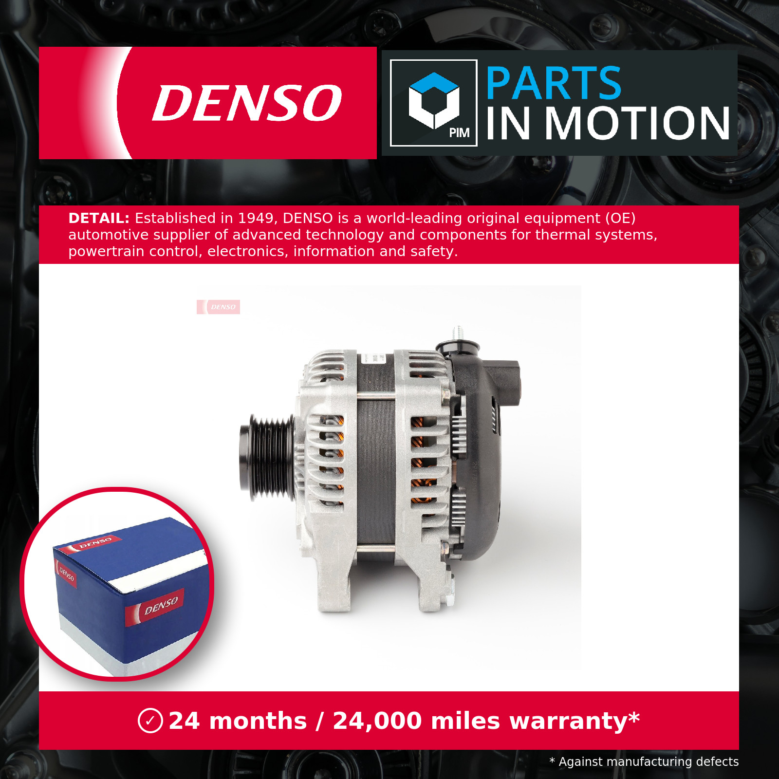 ALTERNATOR DAN1111 FOR LAND ROVER RANGE/EVOQUE/SUV JAGUAR 224DT 2.2L 4cyl 2.2L - Image 3