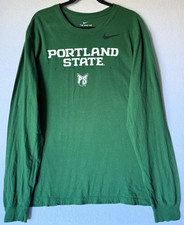 Nike The Nike Tee Shirt Men XL Green Portland State Vikings Long Sleeve Casual