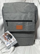 PILLANI Diaper Bag Backpack Gray Baby Changing Bag Travel Stroller Straps New