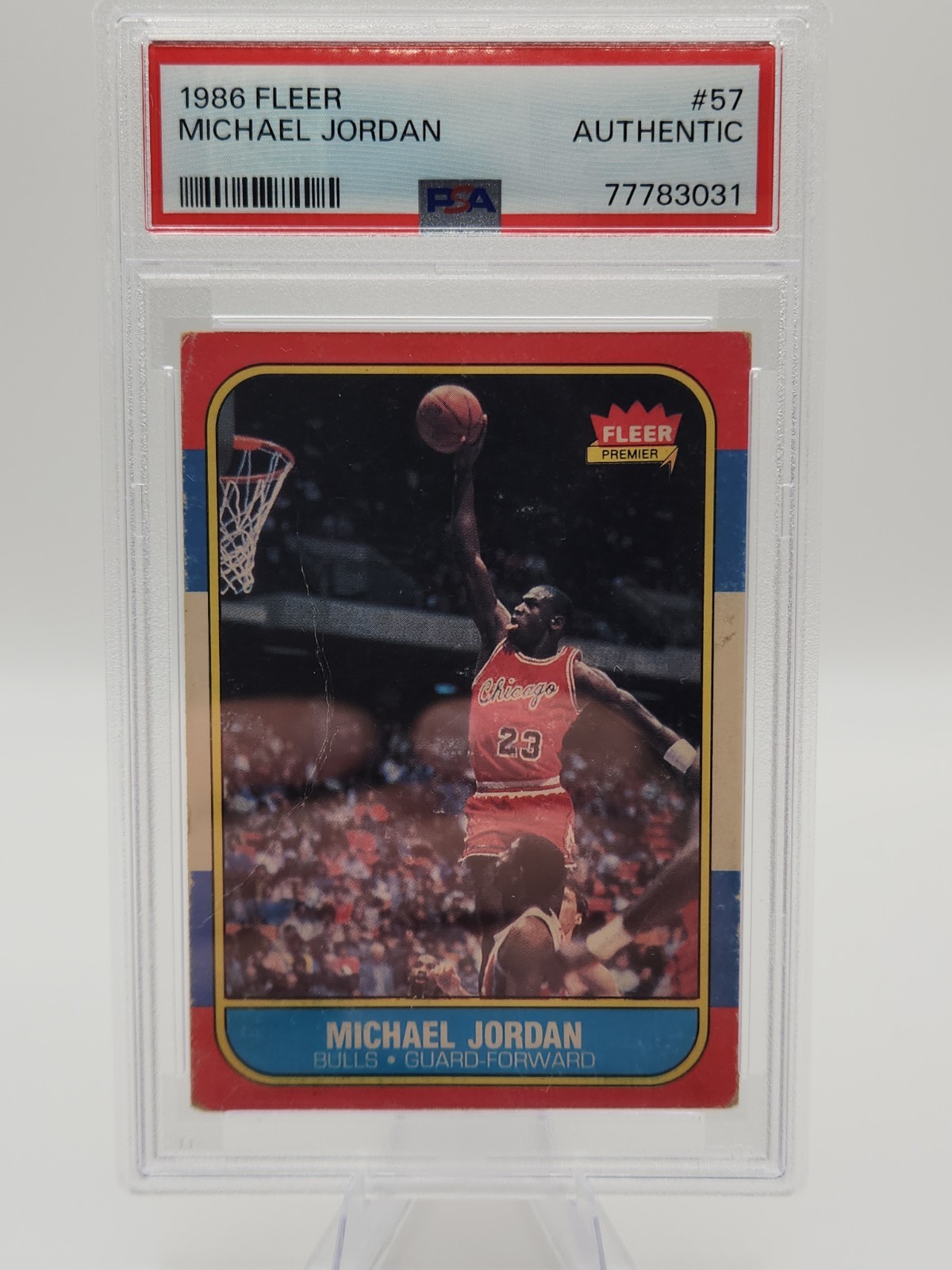 1986-87 Fleer - Michael Jordan #57 - Original Rookie Card PSA Graded "Authentic"