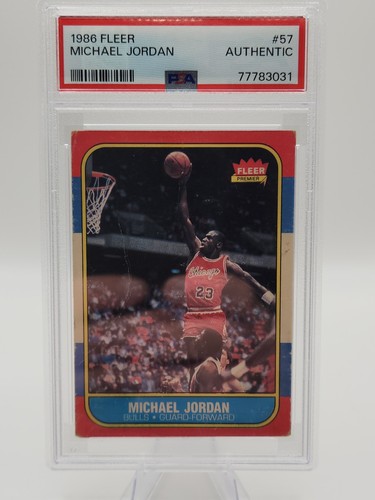 1986-87 Fleer - Michael Jordan #57 - Original Rookie Card PSA Graded "Authentic"