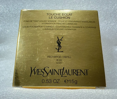 YSL Liquid Foundation Compact B20 Ivory Refill Touche Eclat Le Cushion 15g