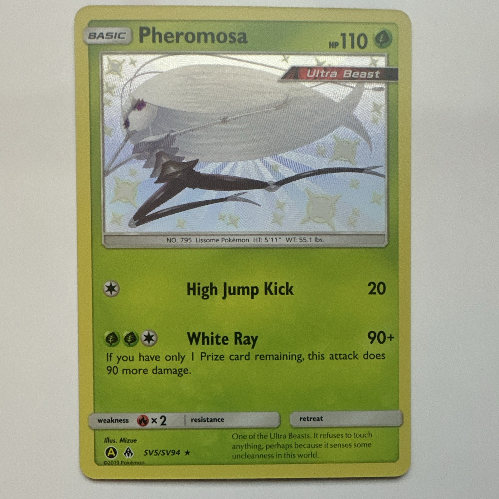 The Pokémon Company Pheromosa SV5/SV94 Hidden Fates Shiny Holo Eng 110HP 2019