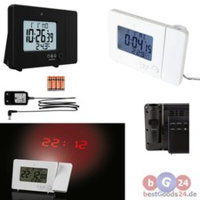 Funk Projektionswecker LED Funkuhr USB-Ladeanschluss Temperatur Netzteil AURIOL