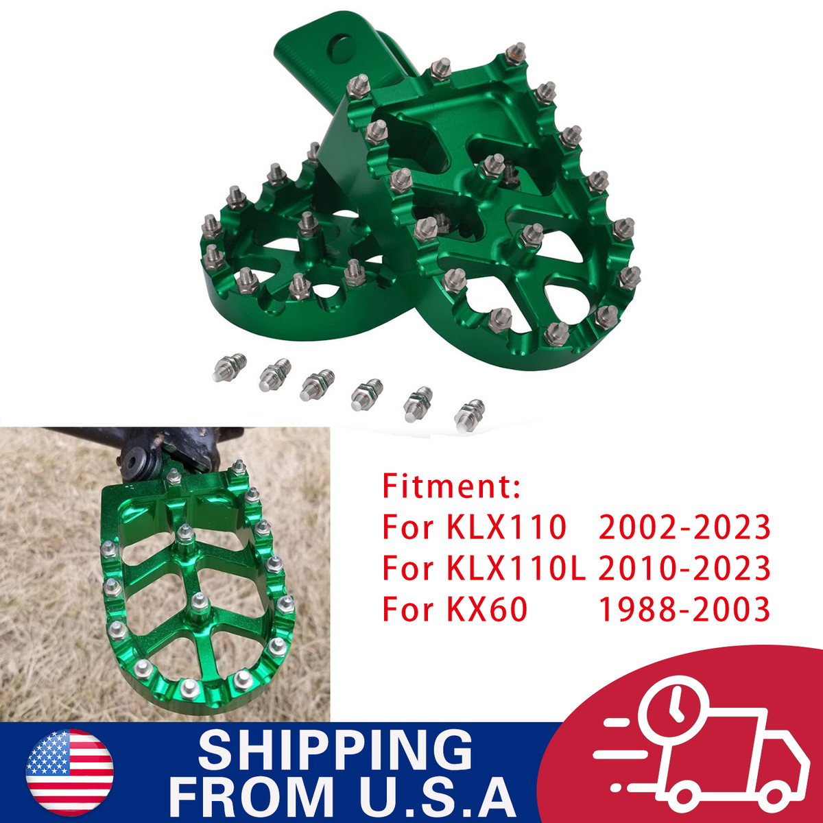 【そうじバンクさま専用】 オートバイ用ペダル カワサキ KLX110 2002-2023 KX60 1988-2003