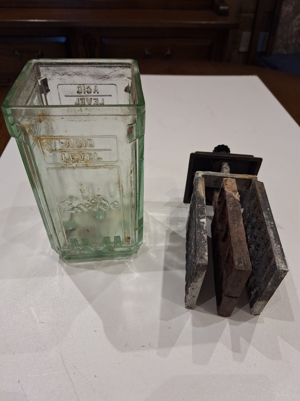 Glass Exide Battery Lead Acid Rare Made in England Glass Accumulator eBay