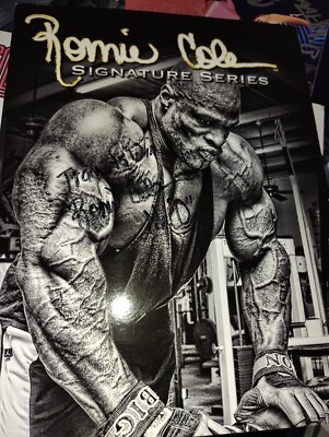 Ronnie Coleman Signed Beautiful Promo Photograph. Proof Of Him Signing