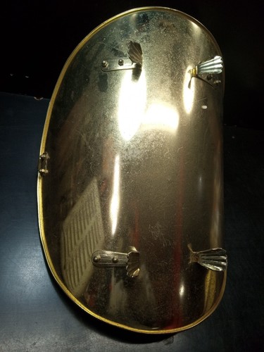 Vintage Brass Log Firewood Holder Basket Carrier Claw Feet 19" Mid Century Decor - Picture 8 of 12