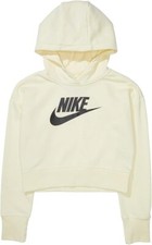 Nike Girl's Sportswear Club Fleece Crop Hoodie (Little Kids/Big Kids)  X-Small