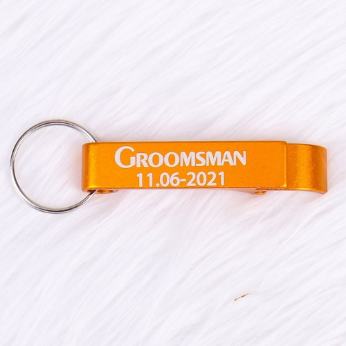 Personalized Engraved Bottle Opener Keychain Wedding Favors Party Favor Business - Bild 6 von 7