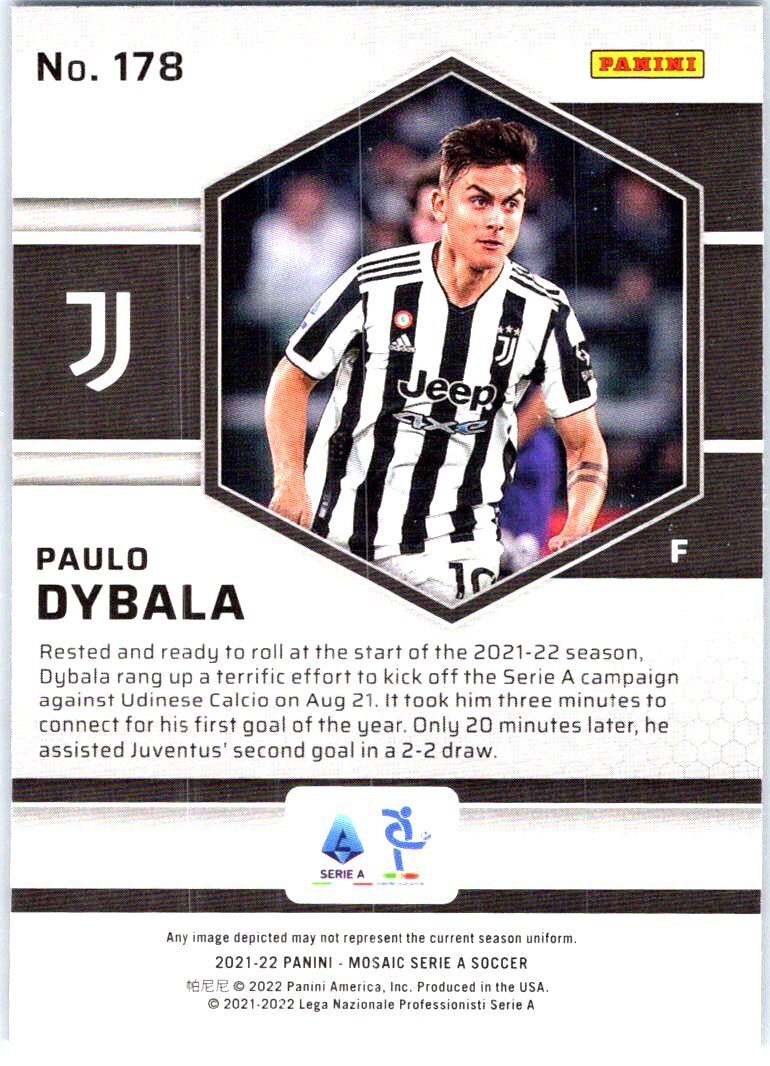 2021-22 Panini Mosaic Serie A #178 Paulo Dybala Juventus | eBay