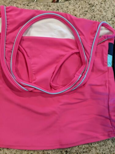 KABETY Little Girls Summer Two Piece Boyshort Fashion Tankini Swimsuit ROSE 8-9 - Picture 2 of 5