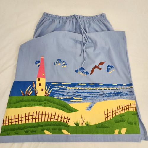 Vintage KAKTUS Fairy Artsy Blue Printed Novelty Set of Two T-Shirt/Skirt Size L. - Picture 14 of 18
