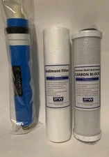 Hydron Membrane, Carbon &  Sediment Filters for Hydro Logic RO 100 Systems 3pk 