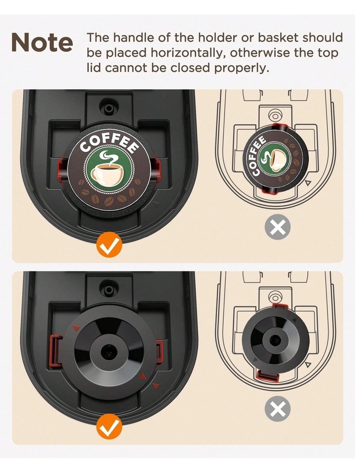 Sboly 2 in 1 Single Serve Coffee Maker K Cup Ground Coffee 6 to 14 Oz