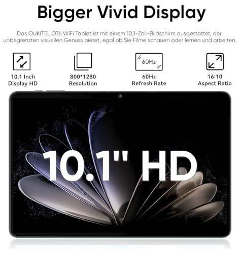 Tablet, Android 14 Tablets 64GB+10(4+6 Expand)GB 512GB Expandable, Octa Black - Picture 4 of 8