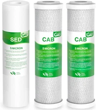 Compatible APEC 3-Stage Reverse Osmosis Water Filter Replacement Set, Essence...