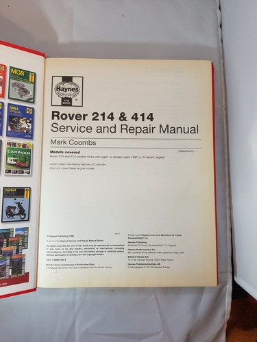 Rover 214 & 414 1989 to 1992 (petrol) Manual Original Comprehensive Parts - Picture 2 of 4