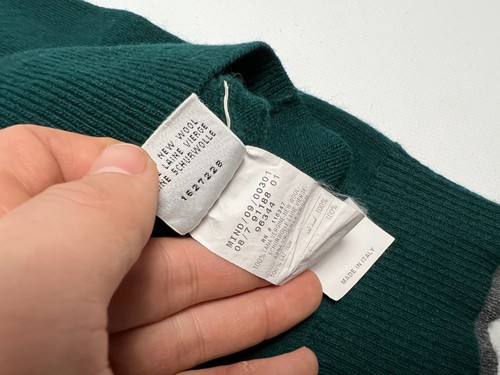 Para hombre CERRUTI 1881 Verde Lana Virgen Cuello en V Suéter - M - INFORMAL - Imagen 8 de 10