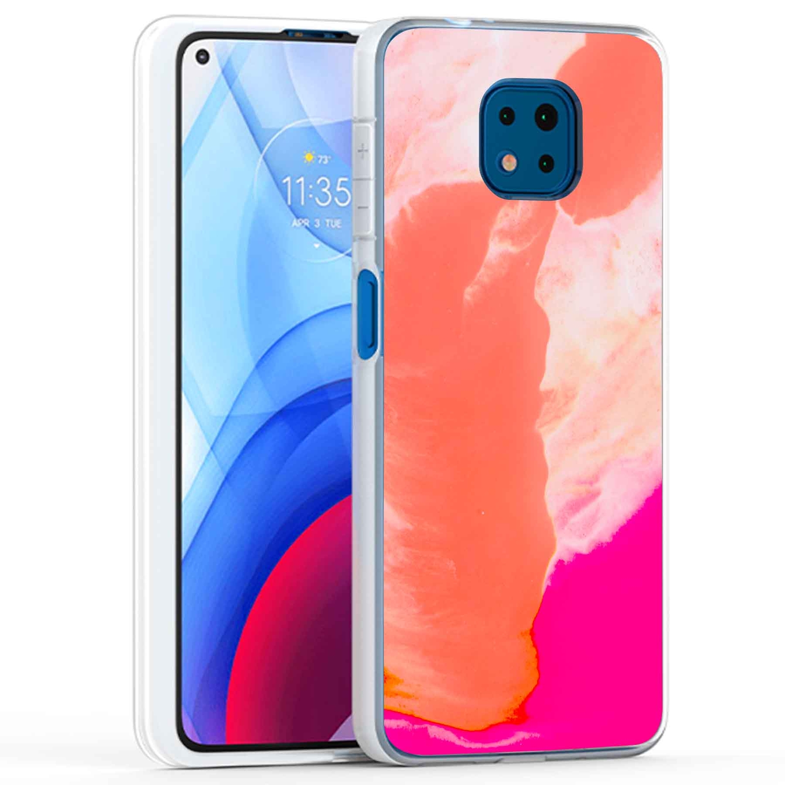 Phone Case Cover for Motorola Moto G Power 2021,Pastel Gradient 8 Print, USA