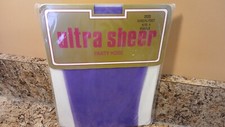 Women's Ultra Sheer Pantyhose Sandalfoot Purple 100 Nylon Petite A 4'10"-5'2"