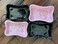 Vtg Hollywood HULL Pink Black 5 Piece  Spaghetti String MCM