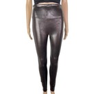 Spanx Faux Leather Croc Shine Animal Print Brown Casual Leggings Size Medium — photo 2
