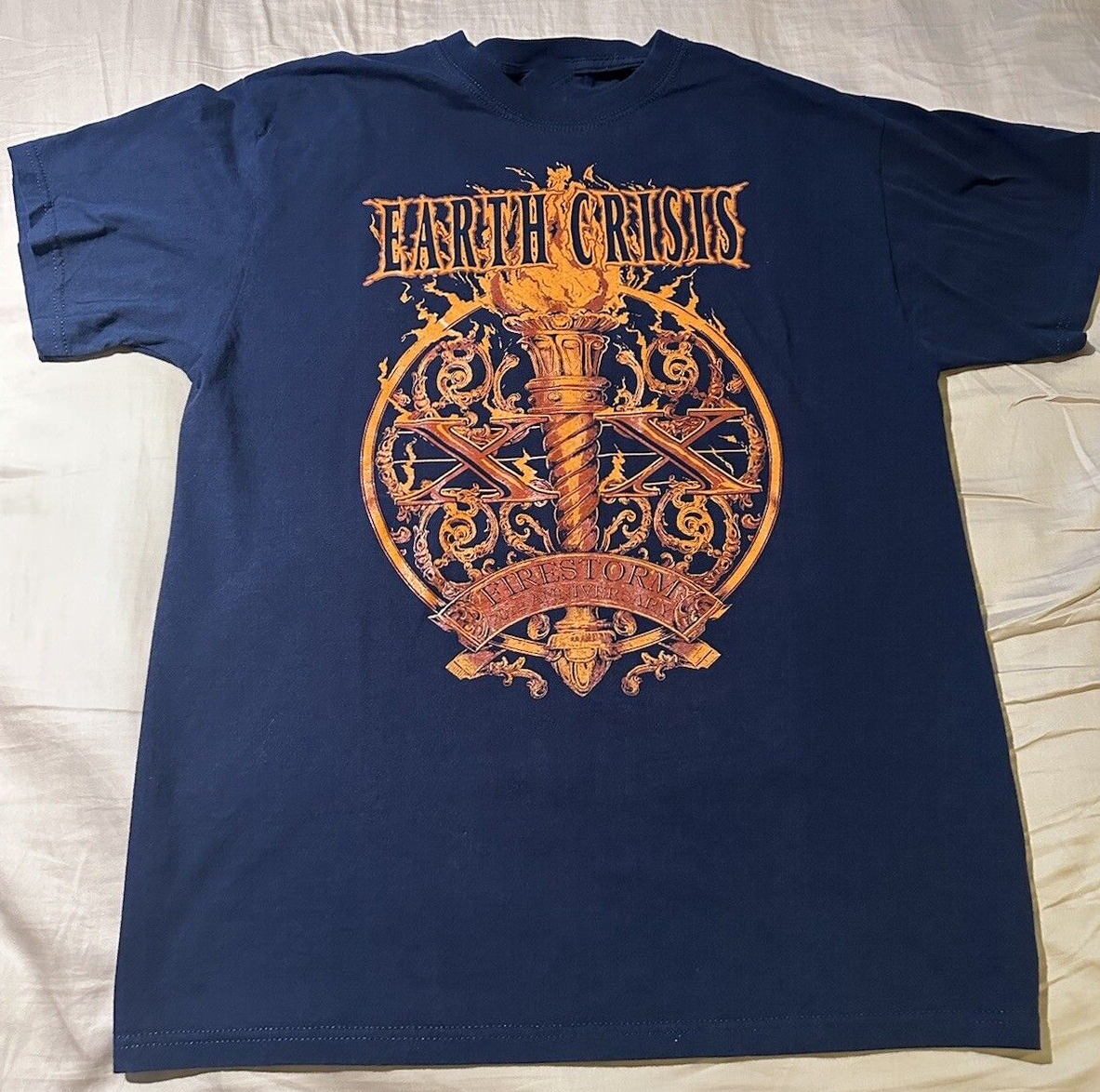 Earth Crisis Firestorm 20th Anniversary Navy All Size T-Shirt | eBay