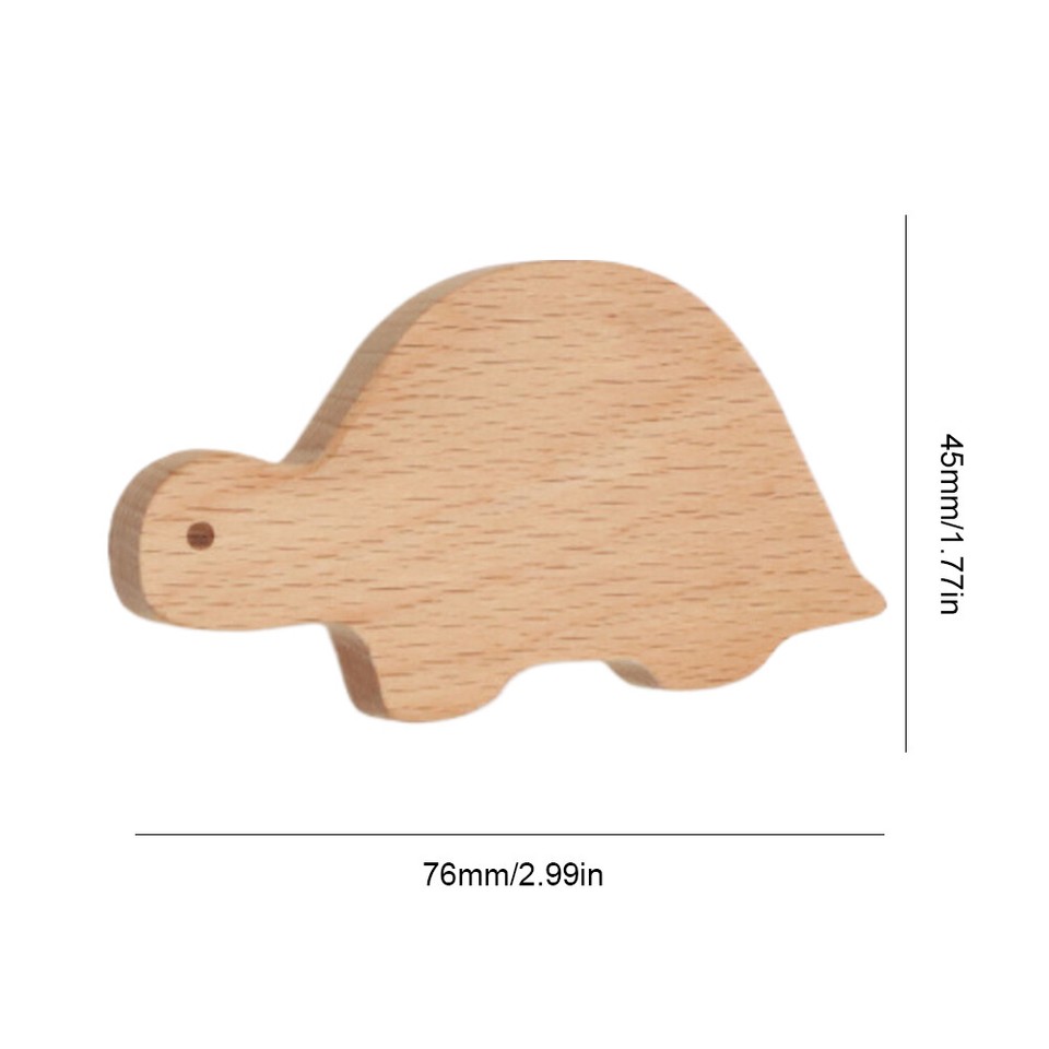 Wooden Animal Knobs with Screw Wood Drawer Knob for
