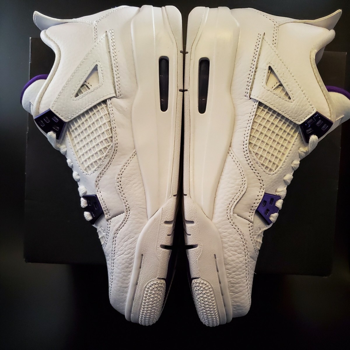 Nike Air Jordan 4 Retro Mid Purple Metallic 408452-115 Size 7Y (Womens 8.5) Nike Air Jordan 4 Retro  main image 2