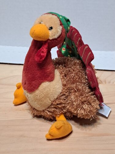 Turkey Time Gund Plush Stuffed Animal Thanksgiving Bird 6.5" Toy Decoration