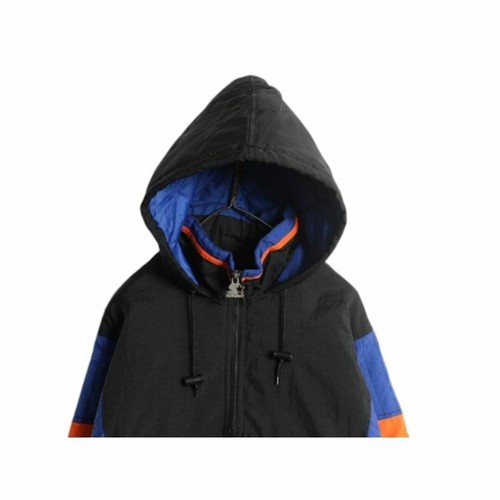 VTG 90s NFL DENVER BRONCOS STARTER PUFFER JACKET HOODIE HALF ZIP SIZE M - Picture 4 of 8