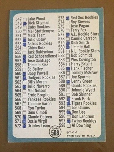 1965 Topps Baseball Singles - Pick Your Card -- 371 to 598 -- High Numbers - Picture 251 of 499