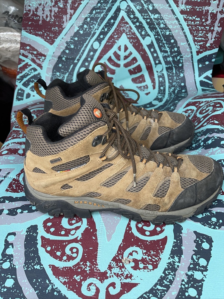 MERRELL MOAB Earth MID Boots Brown Size 13 Waterproof Men display picture 1