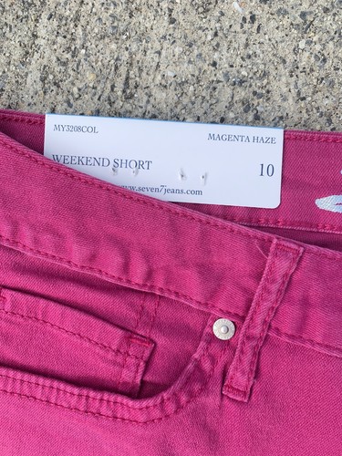 SEVEN for ALL MANKIND Rolled Cuff Weekend Shorts PINK NEW Women Sz 4 👗 gn6-m12 - Picture 8 of 11
