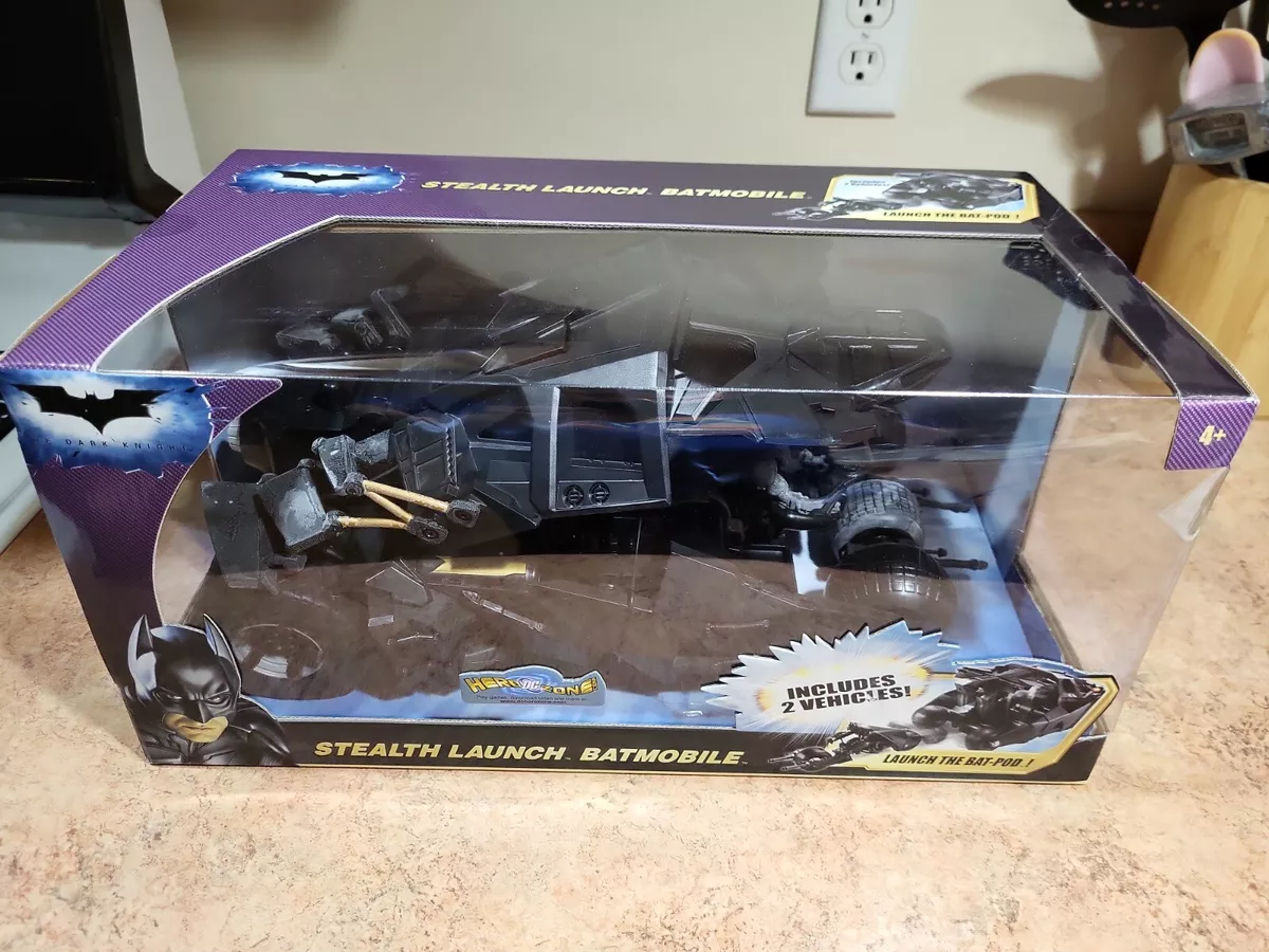 Dark Knight Batman Stealth Launch Batmobile and Attack Bat NEW