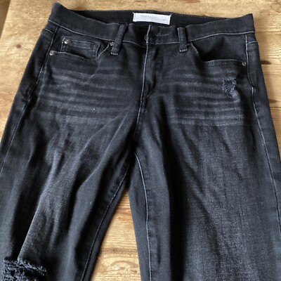 bin Gap 1969 True Skinny Blue Jeans 28 R Distressed Black