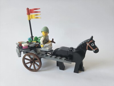 Lego Ritter Custom MOC Karren klein mit Dorfbewohnerin und viele Zubehör