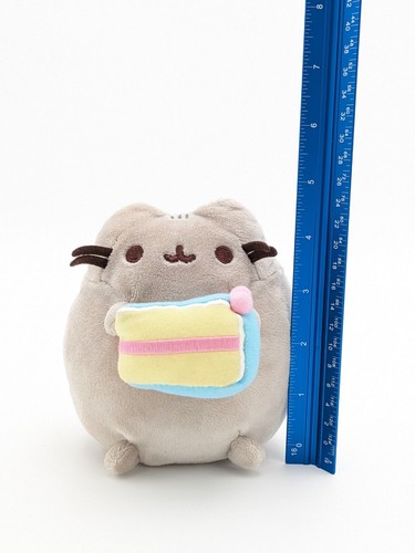 2017 Gund Pusheen Cat with Slice of Birthday Cake Mini Plush - Picture 6 of 6