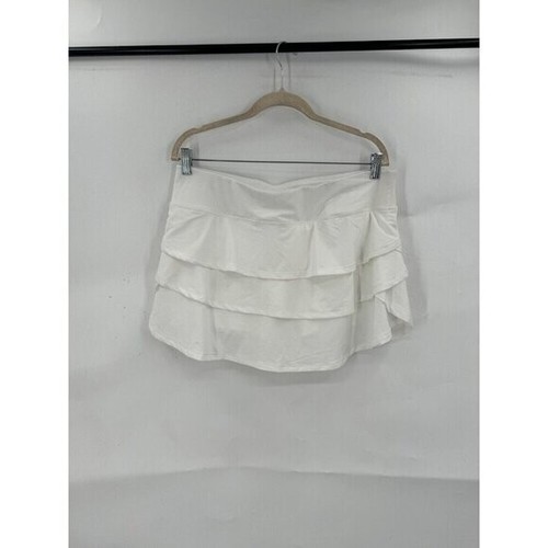 Calvin Klein Skort Women XL White Ruffle Tennis Pickleball Golf Preppy Mini