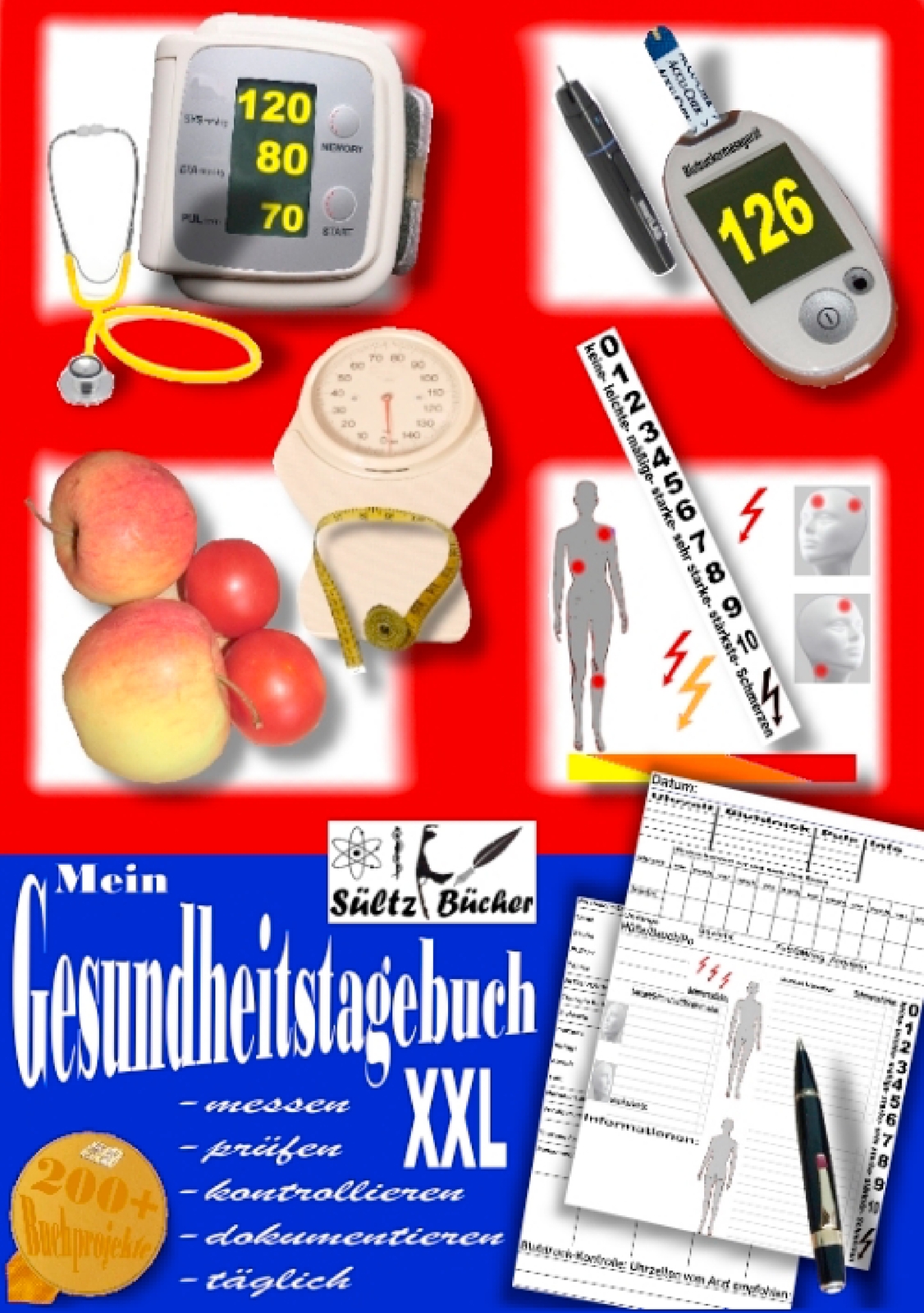 Thumbnail - Mein Gesundheitstagebuch Xxl - Messen - Prüfen - Kontrollieren -