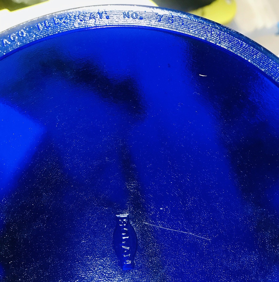 Paire de bougeoirs en verre transparent Blenko - En vente sur France