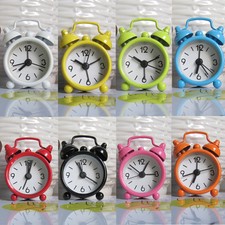 Square Simple Quartz Beep Alarm Clock Cute Portable Travel Table Bedside Clock