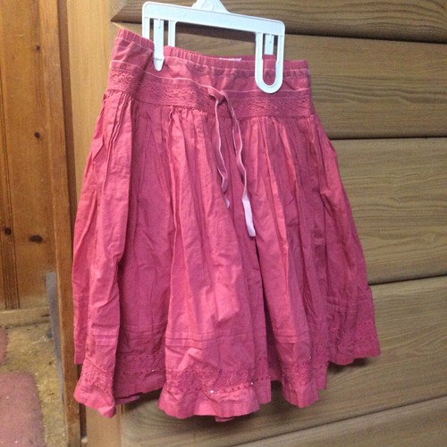 Beautiful Vintage Original GAP Girls CORAL Crochet lace embellish Summery skirt - Picture 8 of 14